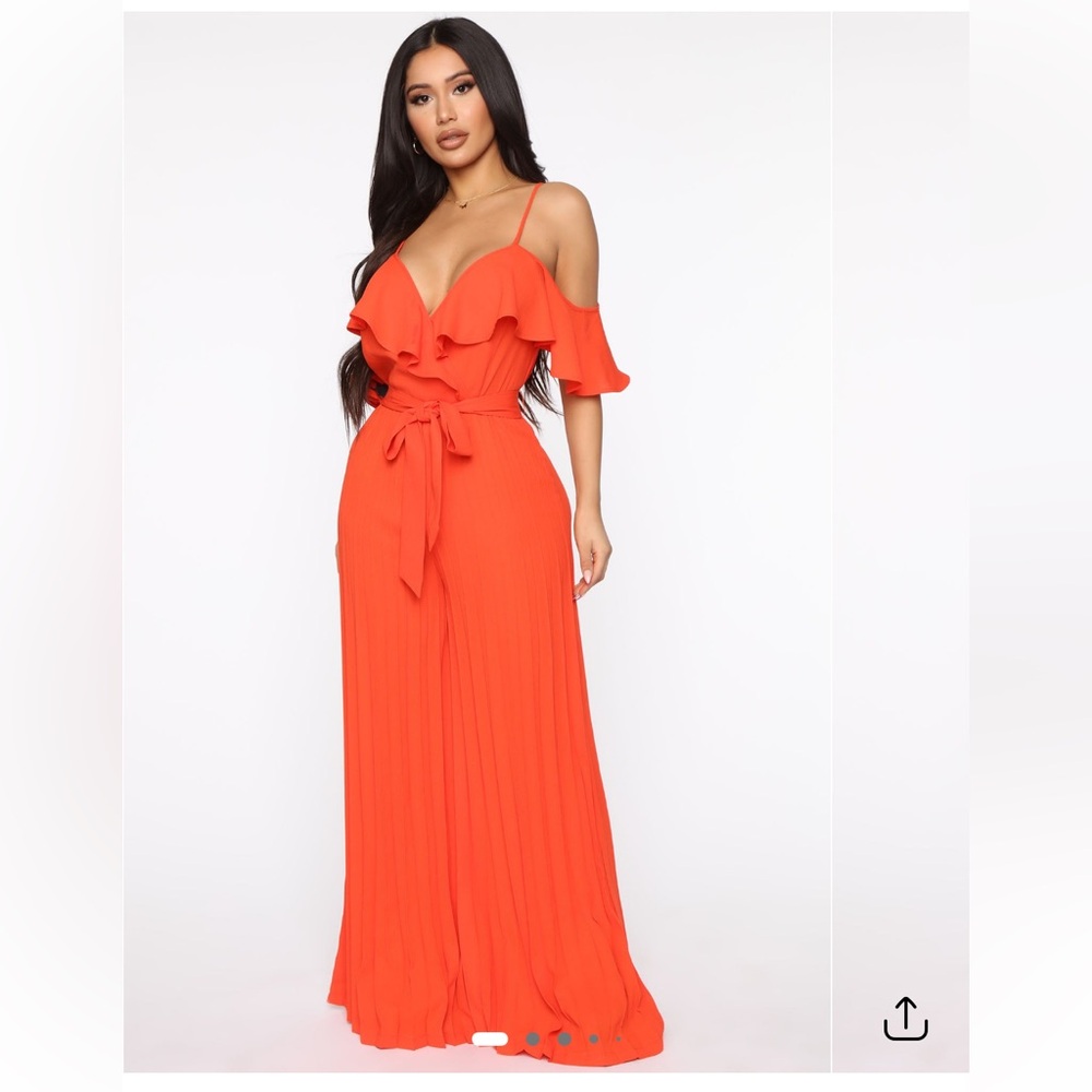 NWT Vibrant Orange Jumpsuit